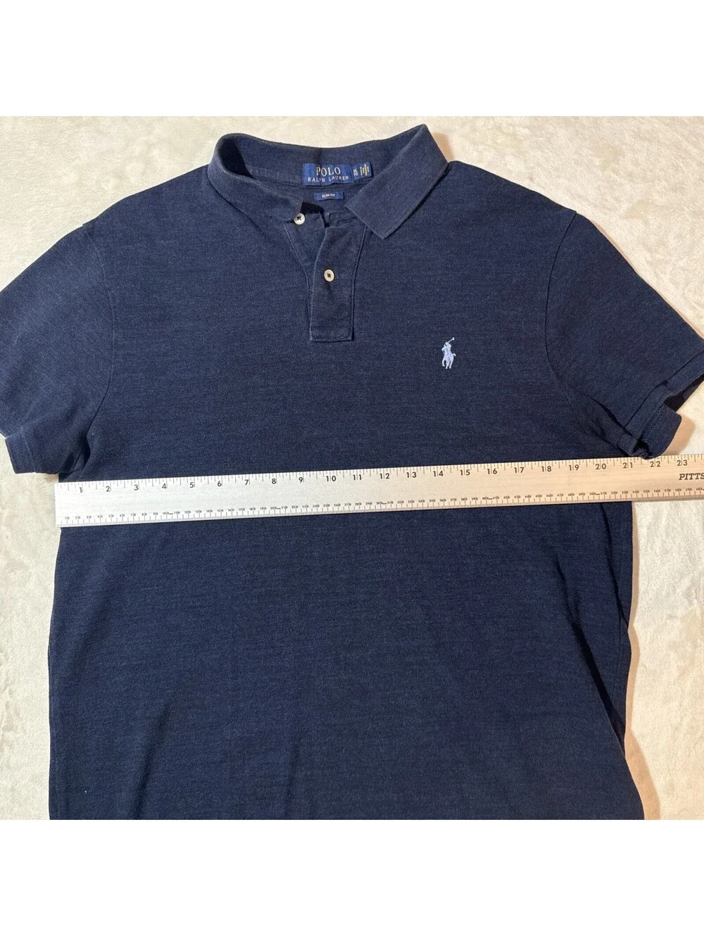 Polo Ralph Lauren Polo Shirt Mens XL Blue Slim Fit Pony Logo Golf Casual